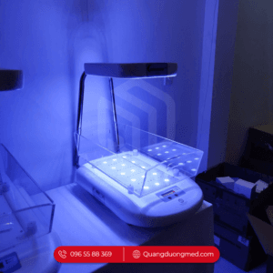 Đèn chiếu vàng da 2 mặt để bàn