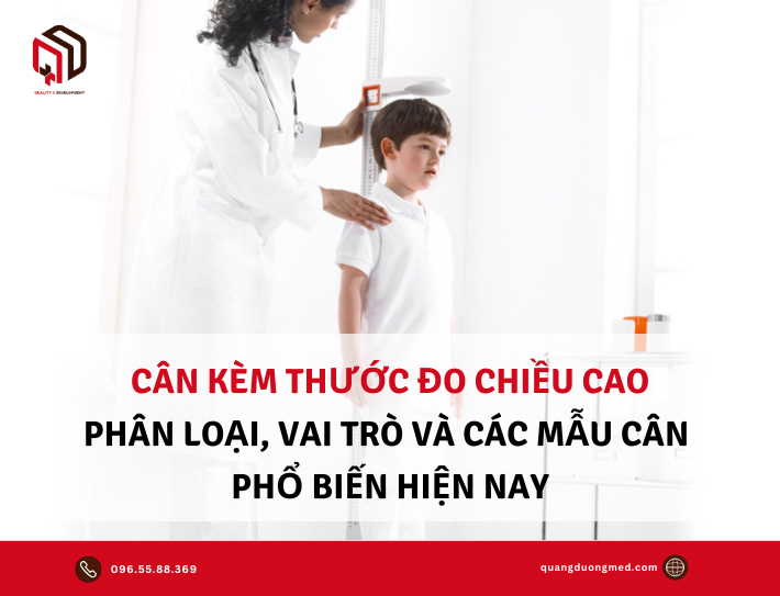 Cân kèm thước đo chiều cao: Phân loại, vai trò và các mẫu cân phổ biến hiện nay